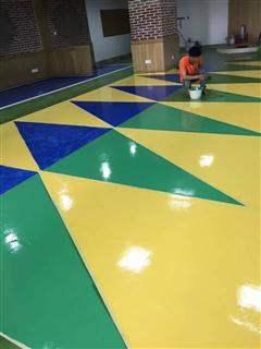 廣西國際商務職業技術學院創業園彩色環氧平涂